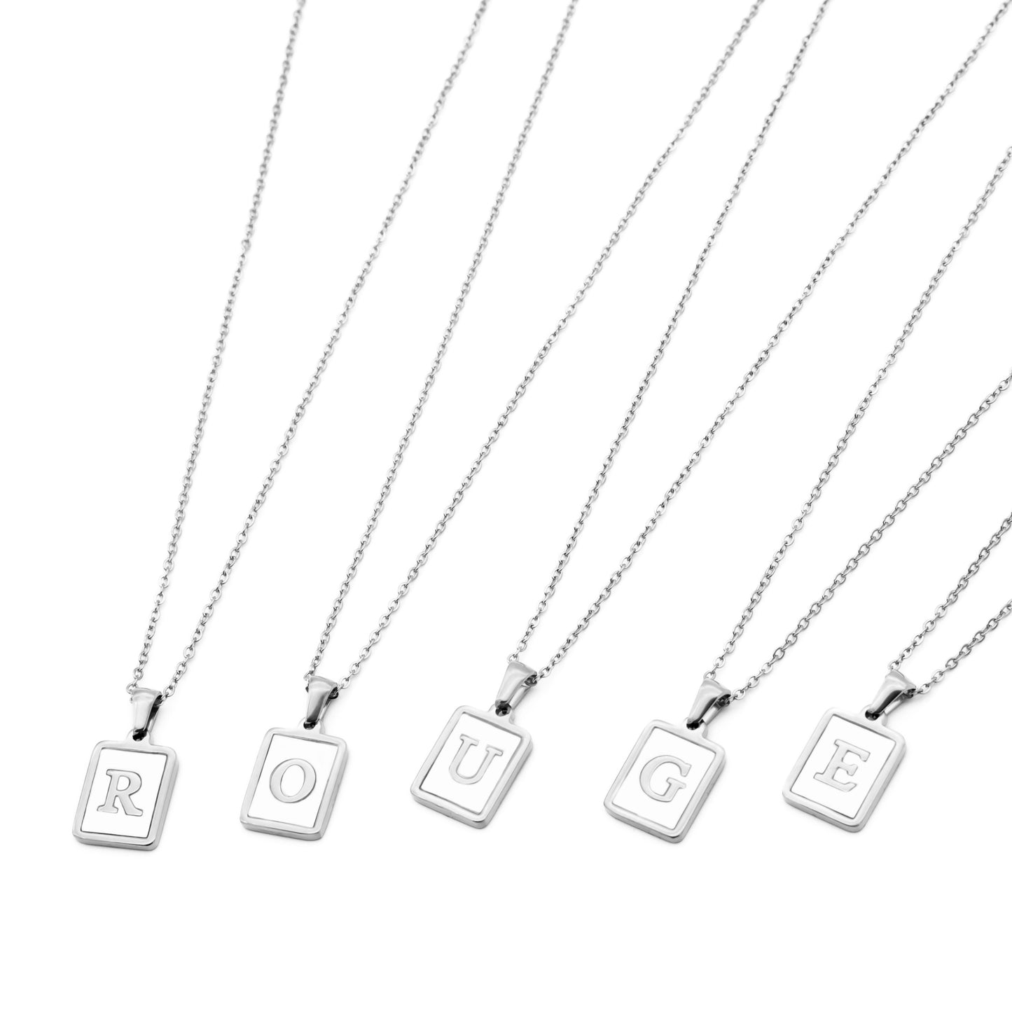 Alphabet shell necklace(rne0115s)