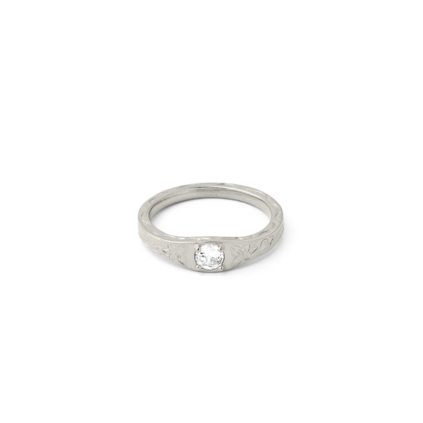 Hawaiian scroll zirconia ring(Hri0002s)