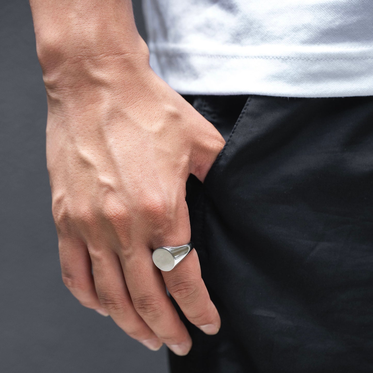 Circle signet ring(cri0011s)