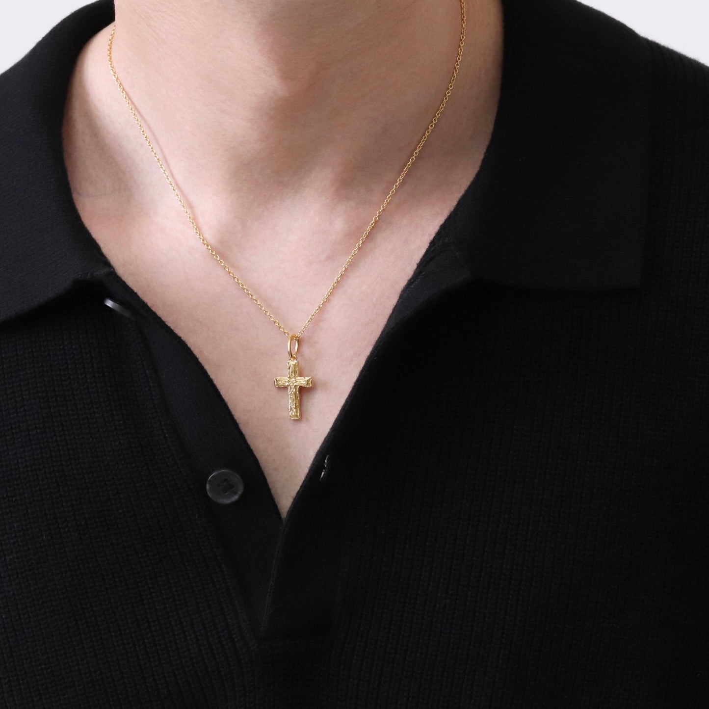 Hawaiian scroll cross necklace(Hne0009g)