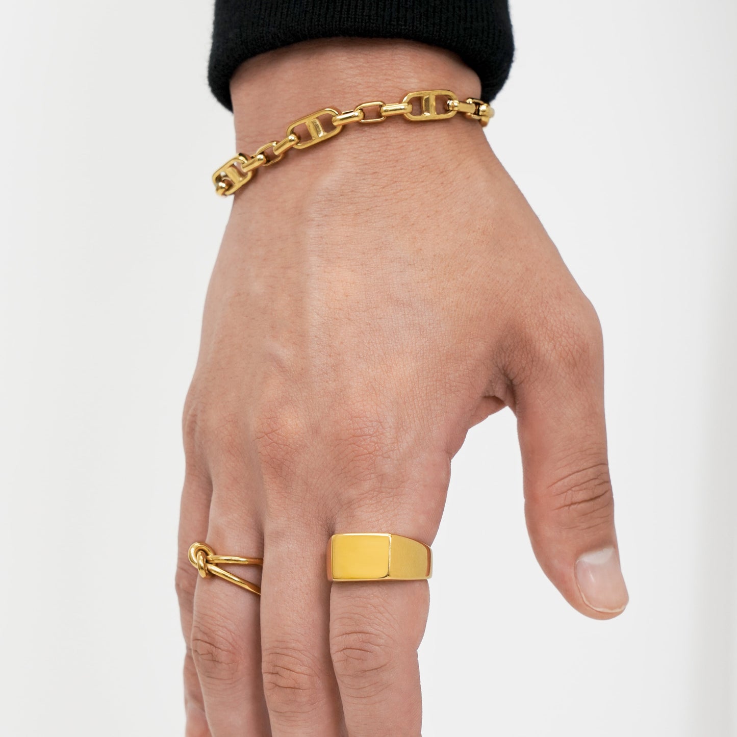 Slim square signet ring(cri0039g)