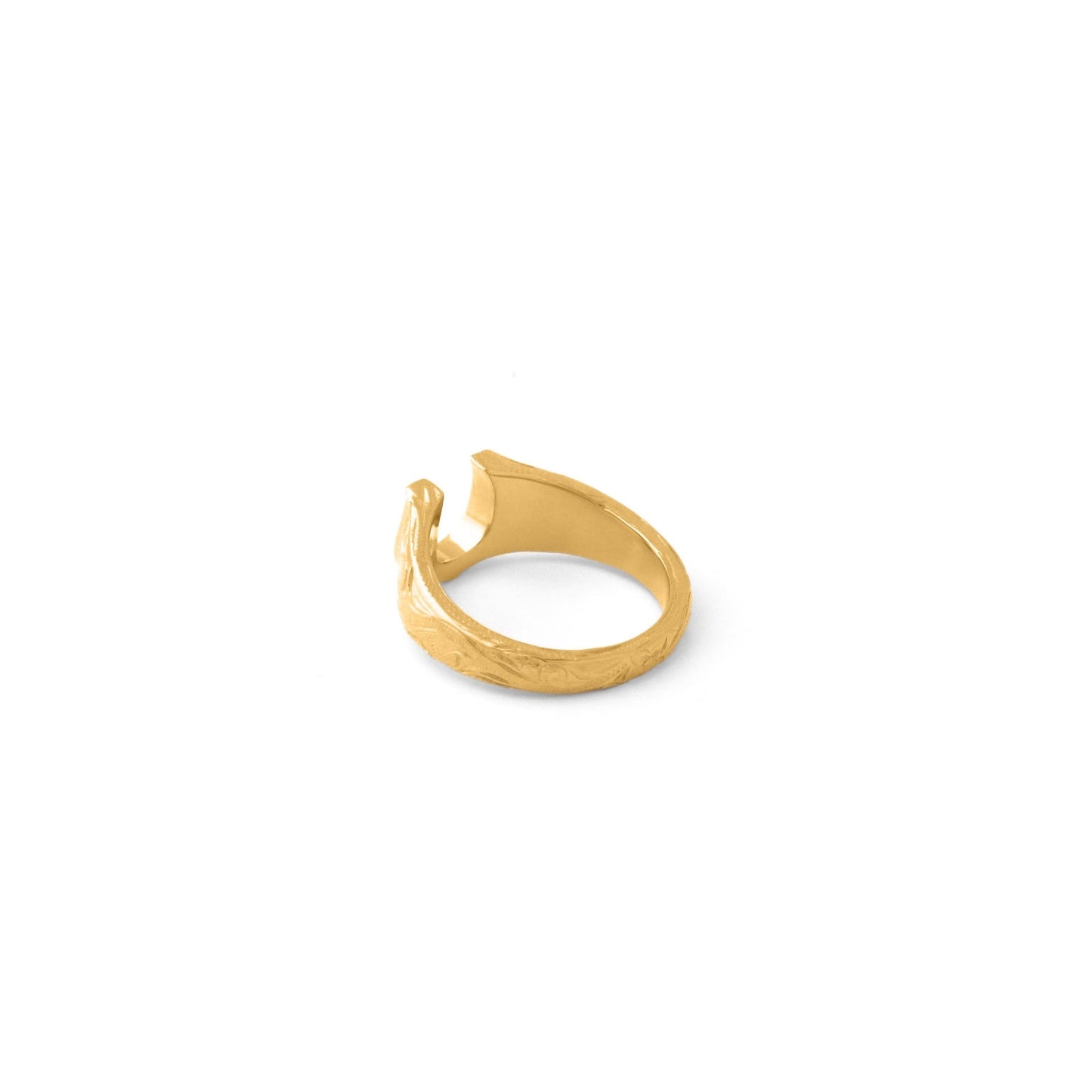 Hawaiian plumeria horseshoe ring(Hri0009g)