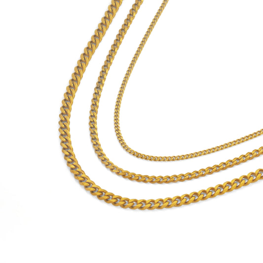 Flat link chain necklace(cne0020g)