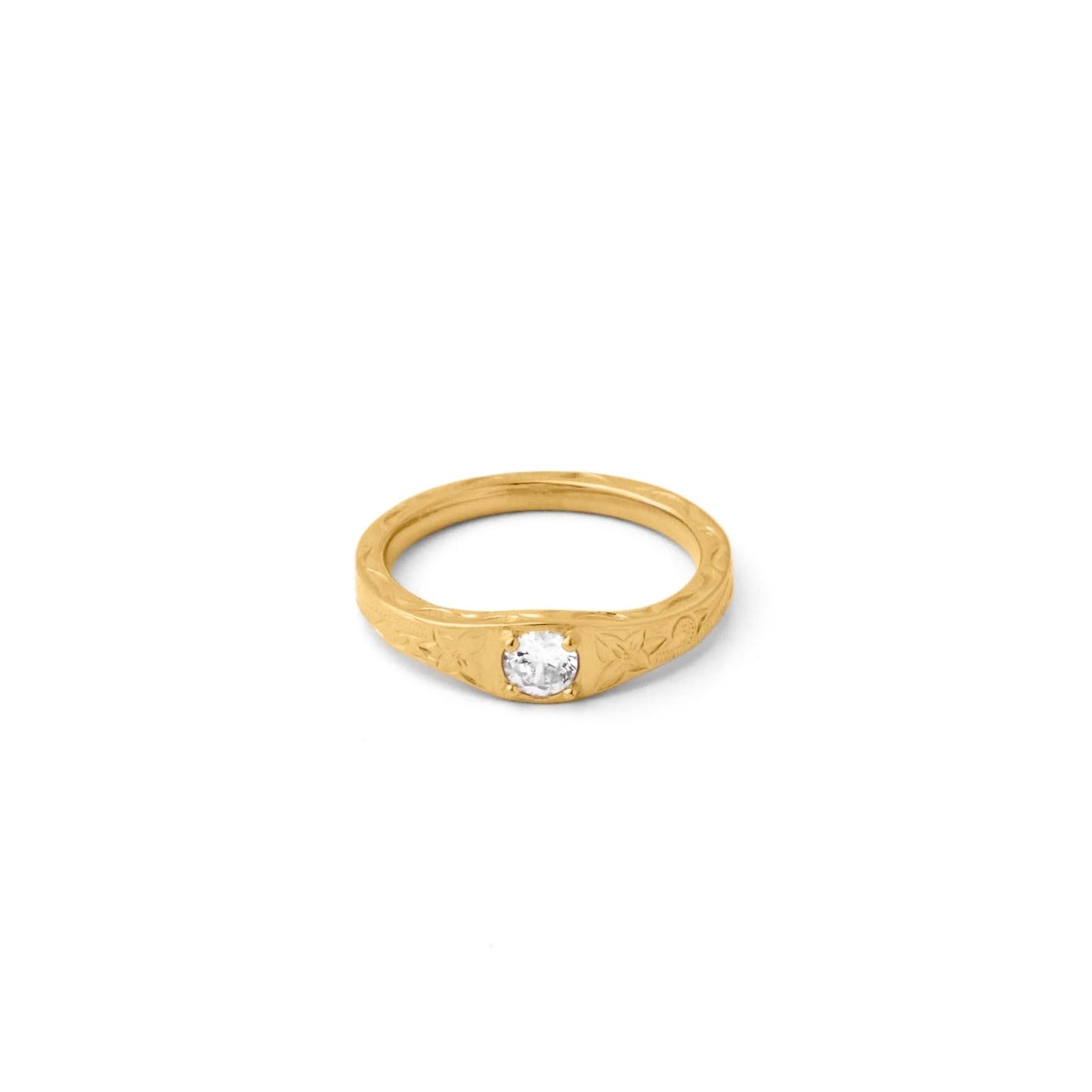 Hawaiian scroll zirconia ring(Hri0001g)