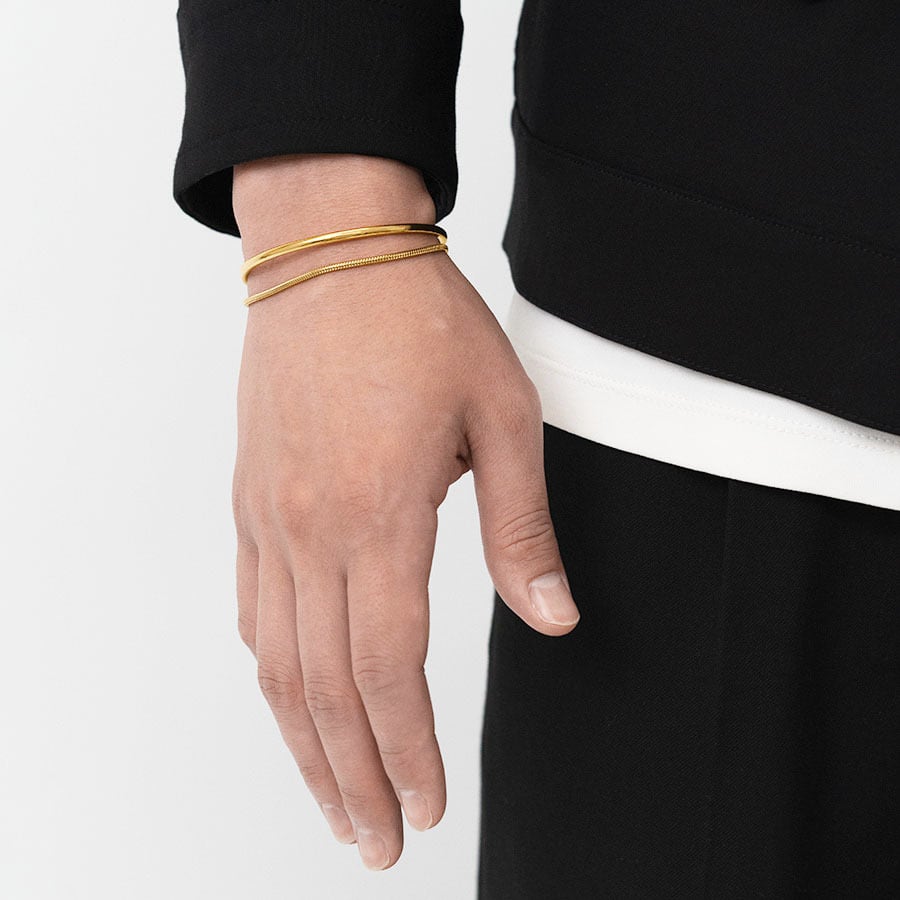 Round snake chain bracelet(cbr0028g)