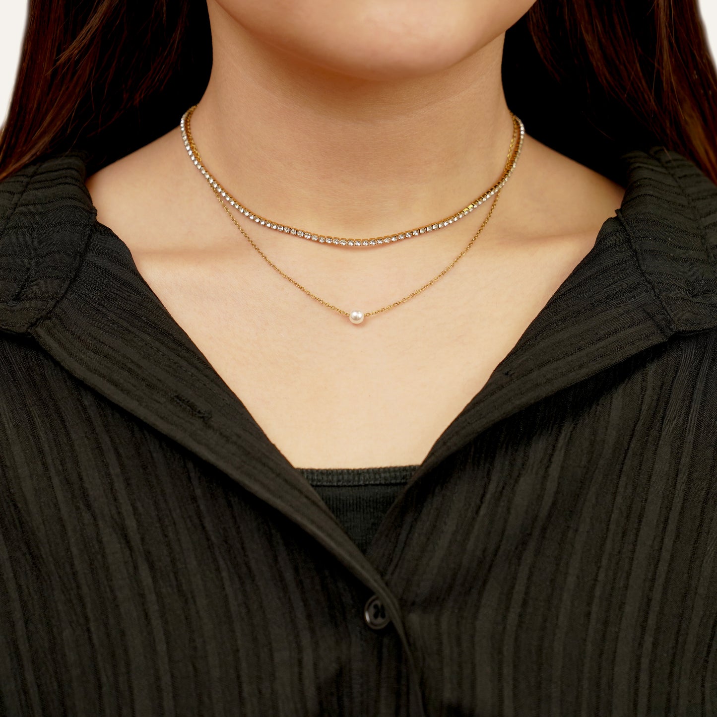 Cz tennis necklace (rne0119g)