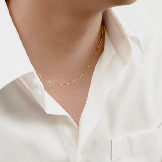 Oval chain necklace(cne0100g)
