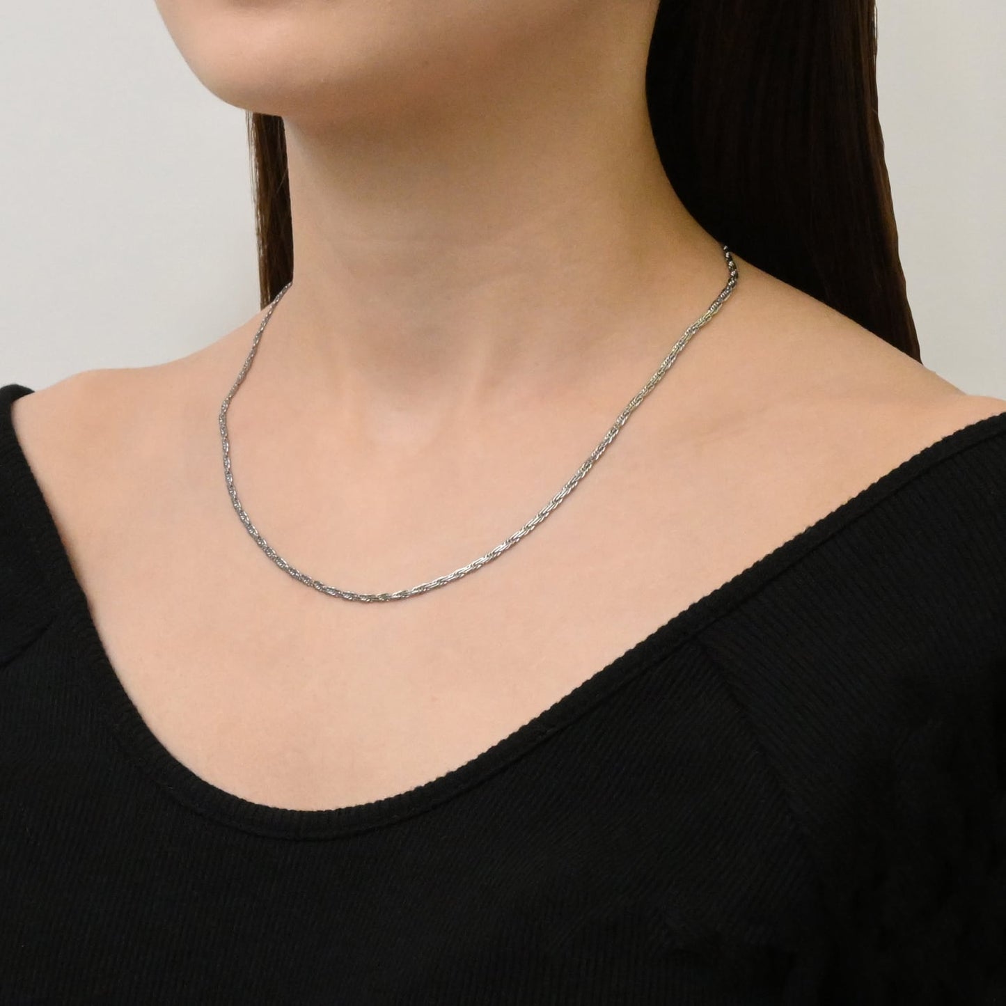 Flat rope chain necklace(rne0015s)