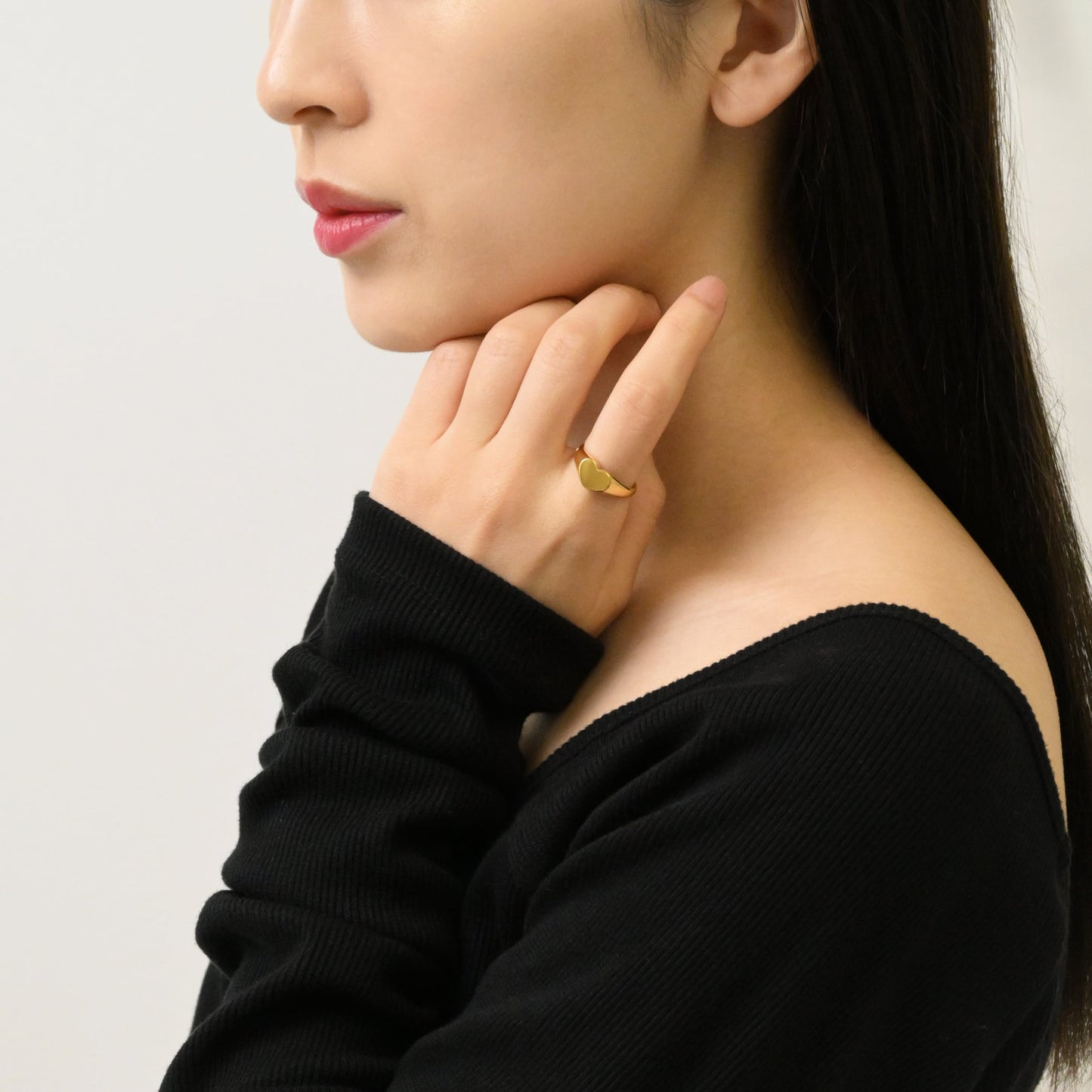 Heart signet ring(rri0019g)
