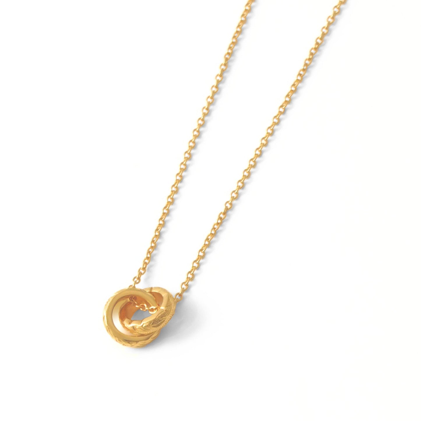 Hawaiian scroll double hoop necklace(Hne0005g)