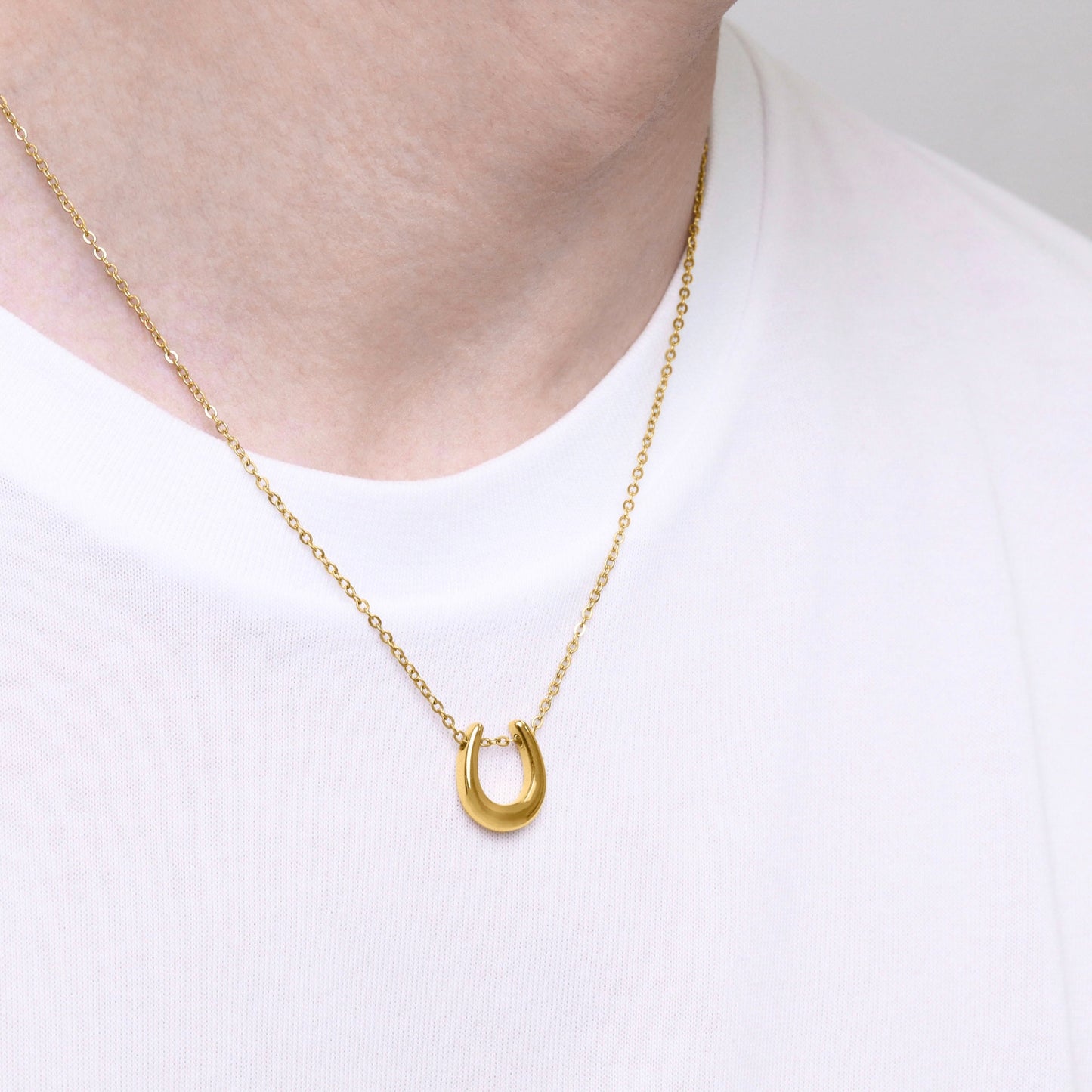 Horseshoe necklace(cne0083g)
