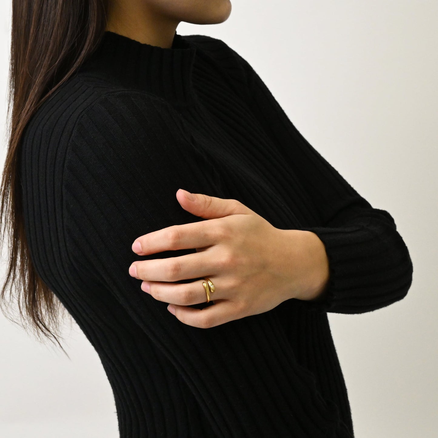 Drop cz open ring(rri0045g)