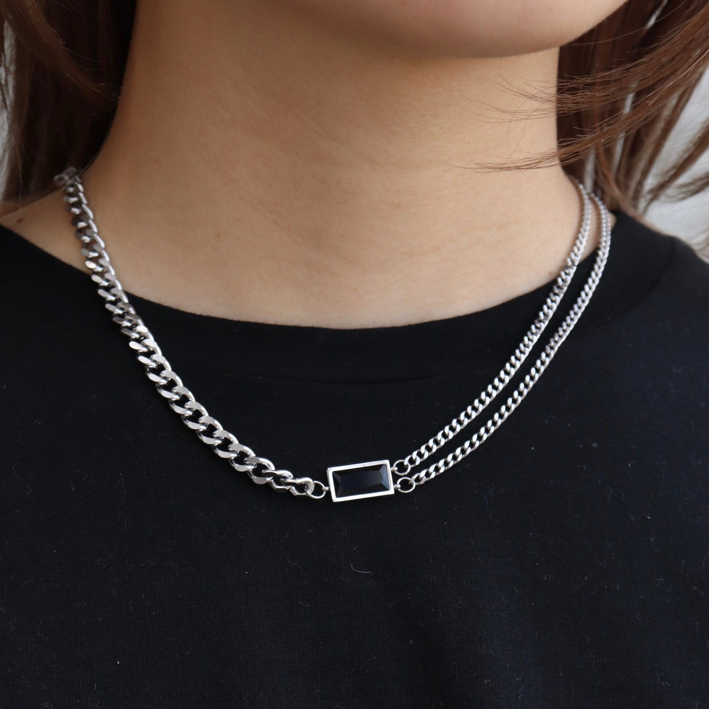 Double chain necklace(rne0010s)