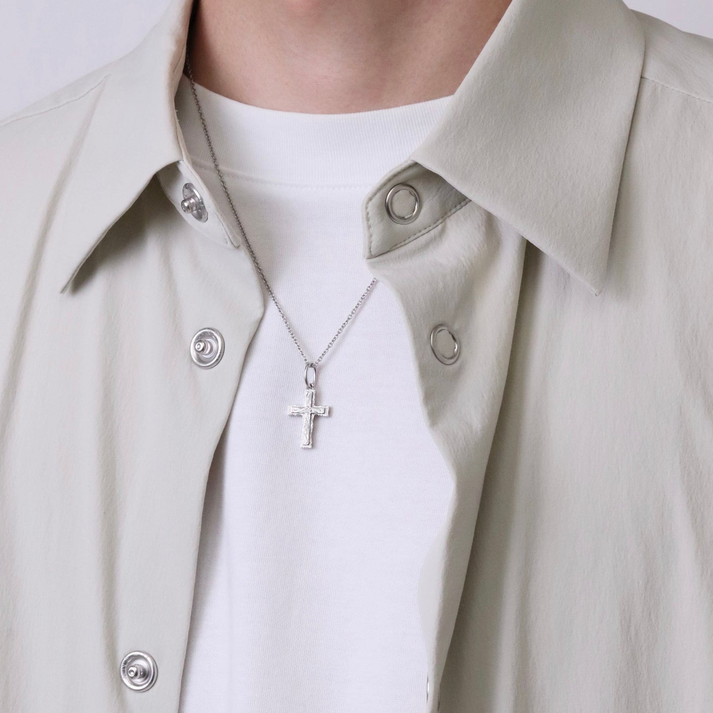 Hawaiian scroll cross necklace(Hne0010s)