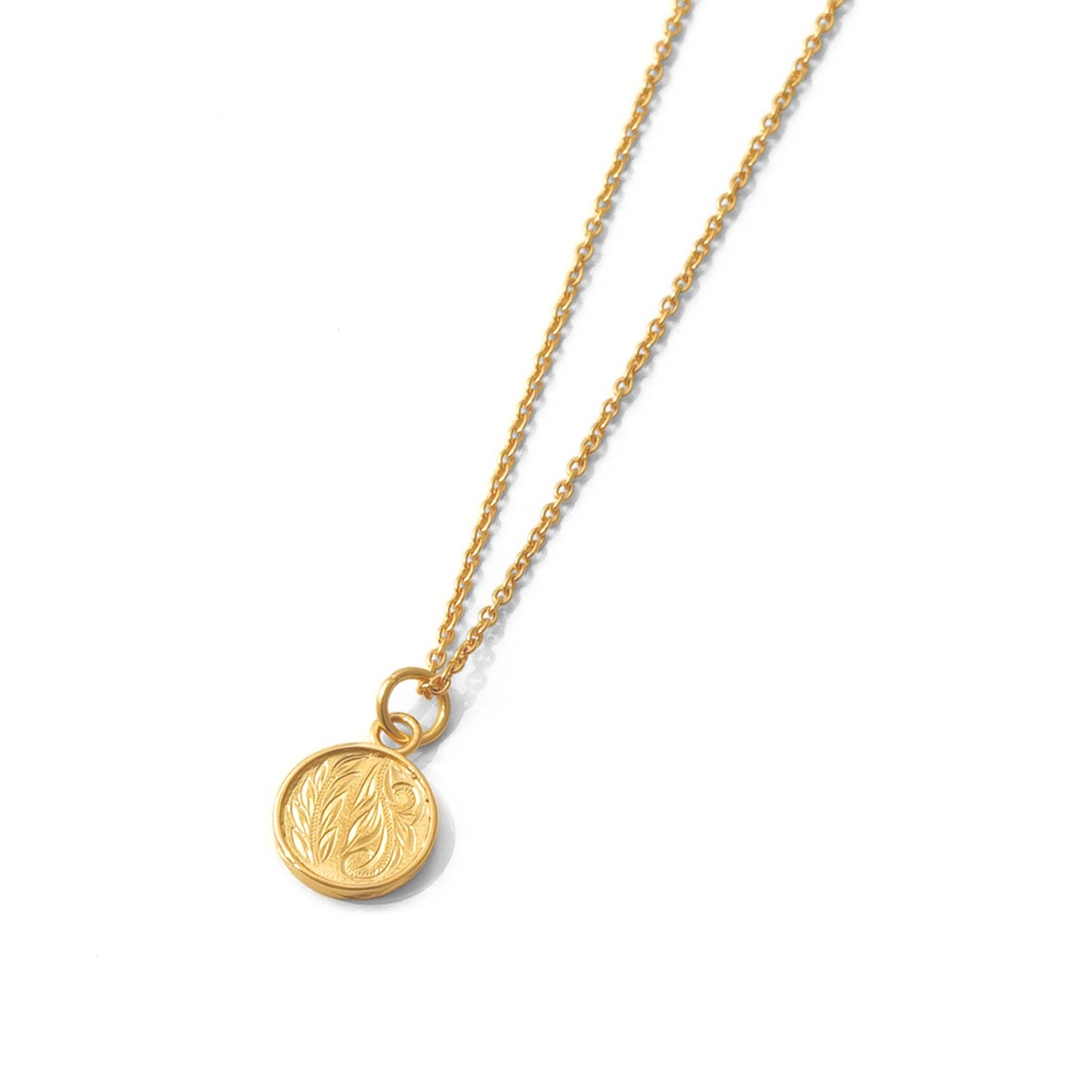 Hawaiian scroll circle necklace(Hne0011g)