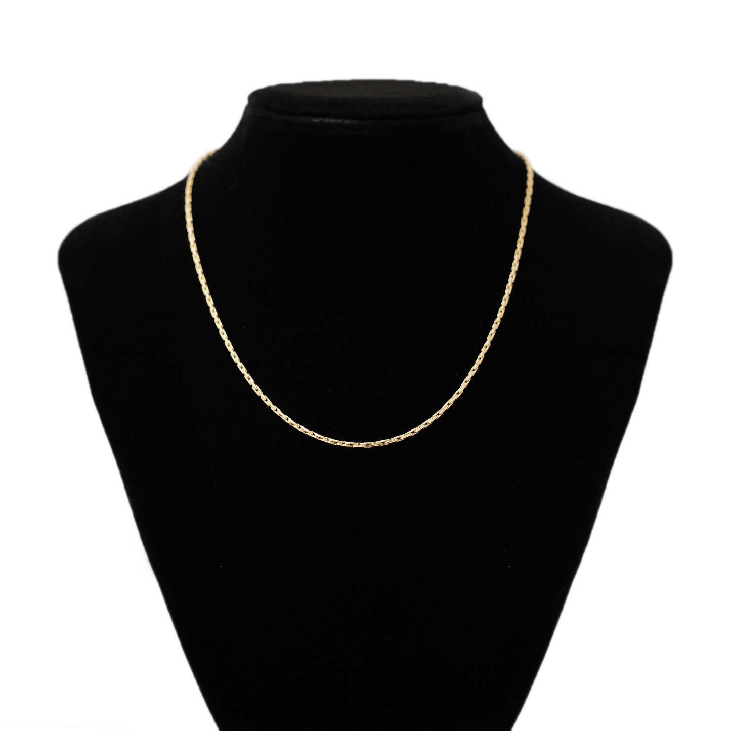 Dual oval chain slim necklace (cne0112g)