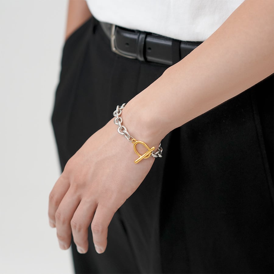Unique cable chain bracelet(cbr0033b)