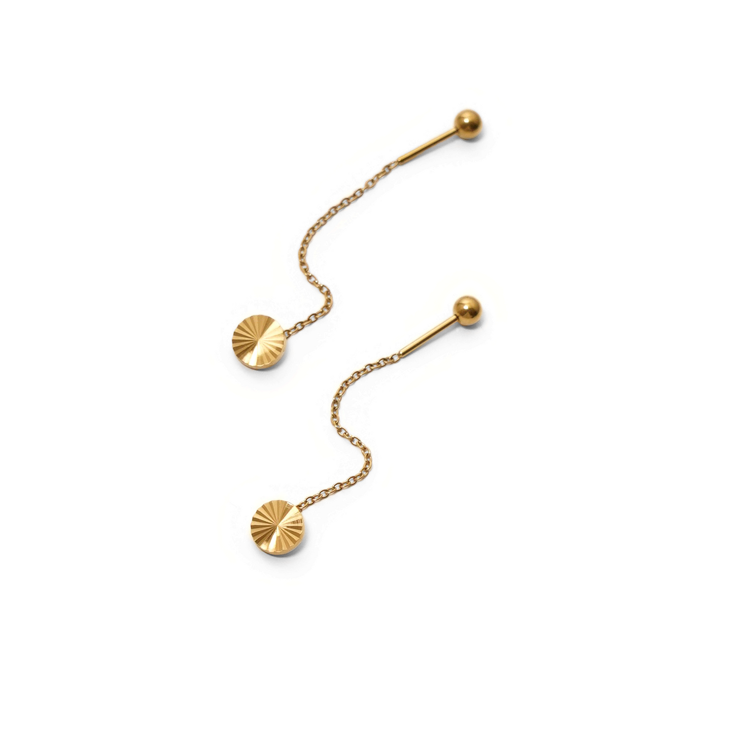 Jagged circle long chain pierce (rpi0080g)