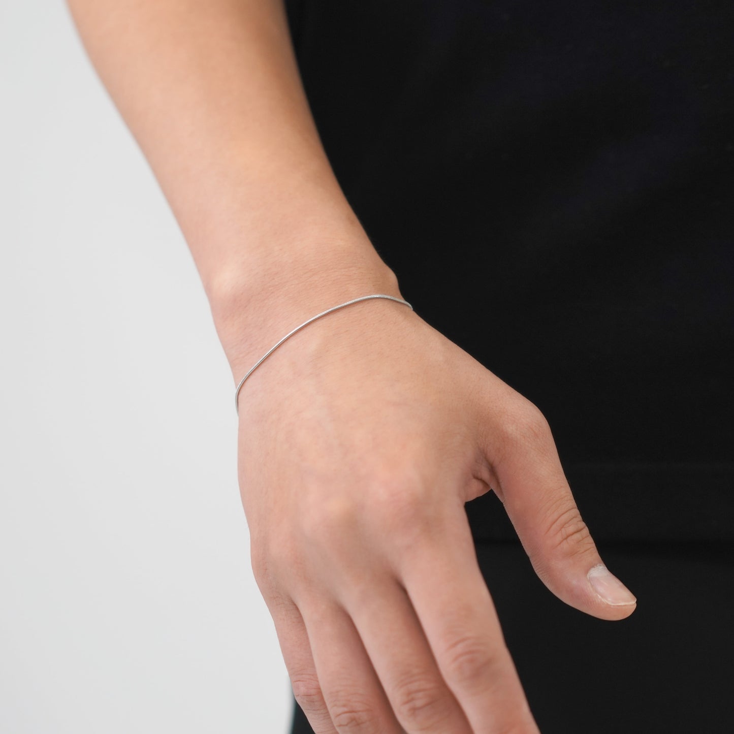 Round snake slim chain bracelet(cbr0031s)