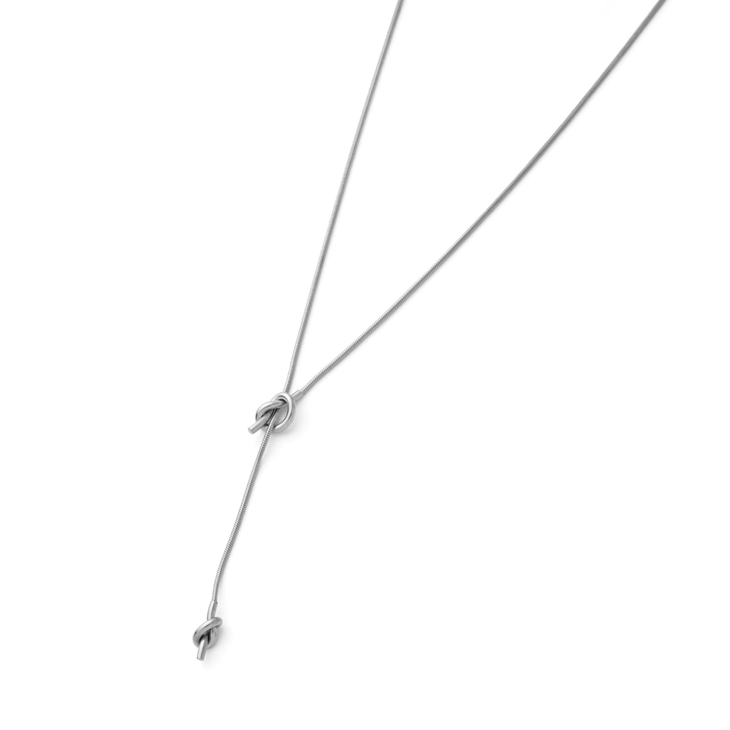 Knot long chain necklace(rne0057s)