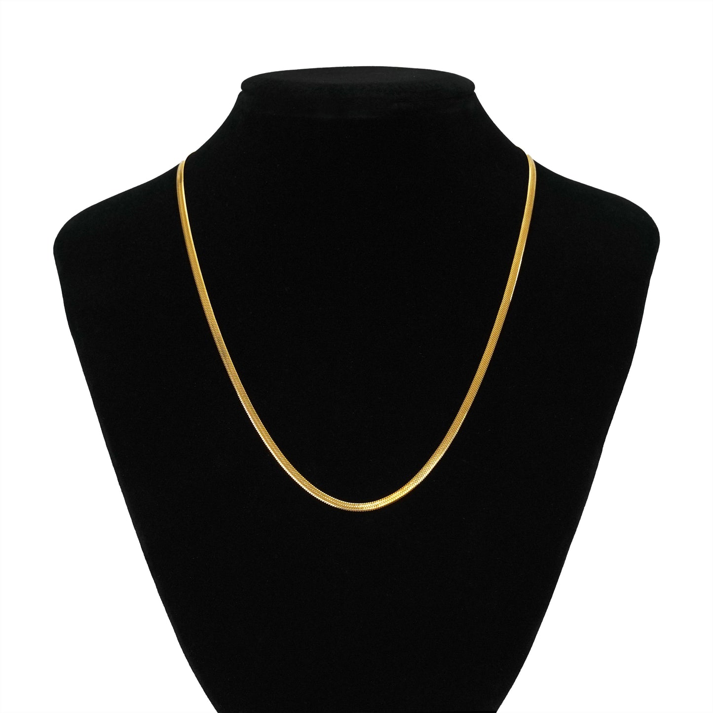 Flat snake chain necklace(cne0022g)