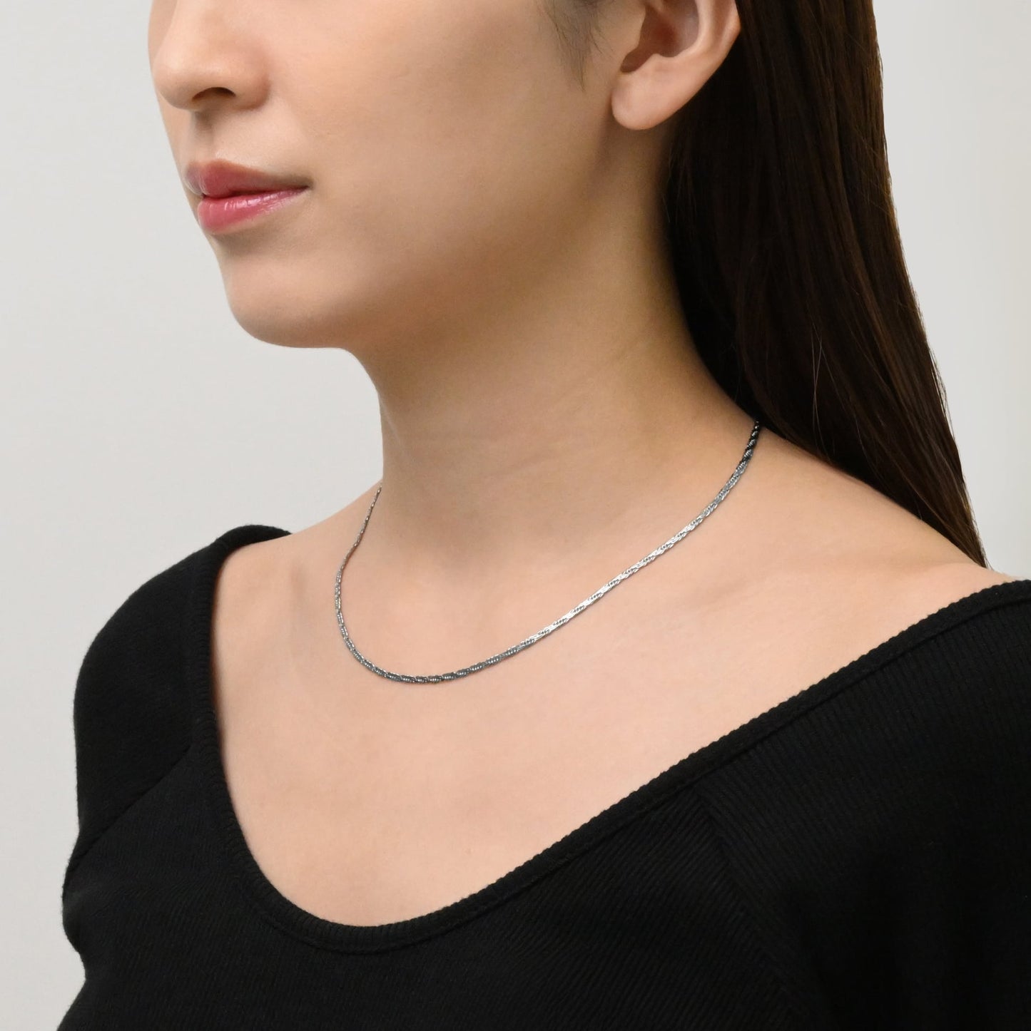 Flat rope chain necklace(rne0015s)