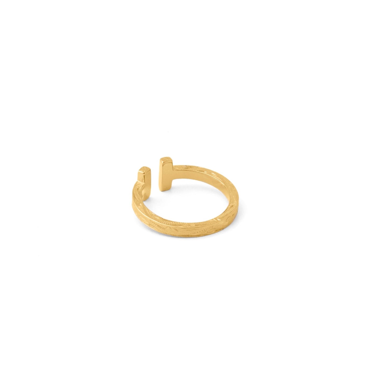 Hawaiian scroll T-shape ring(Hri0011g)