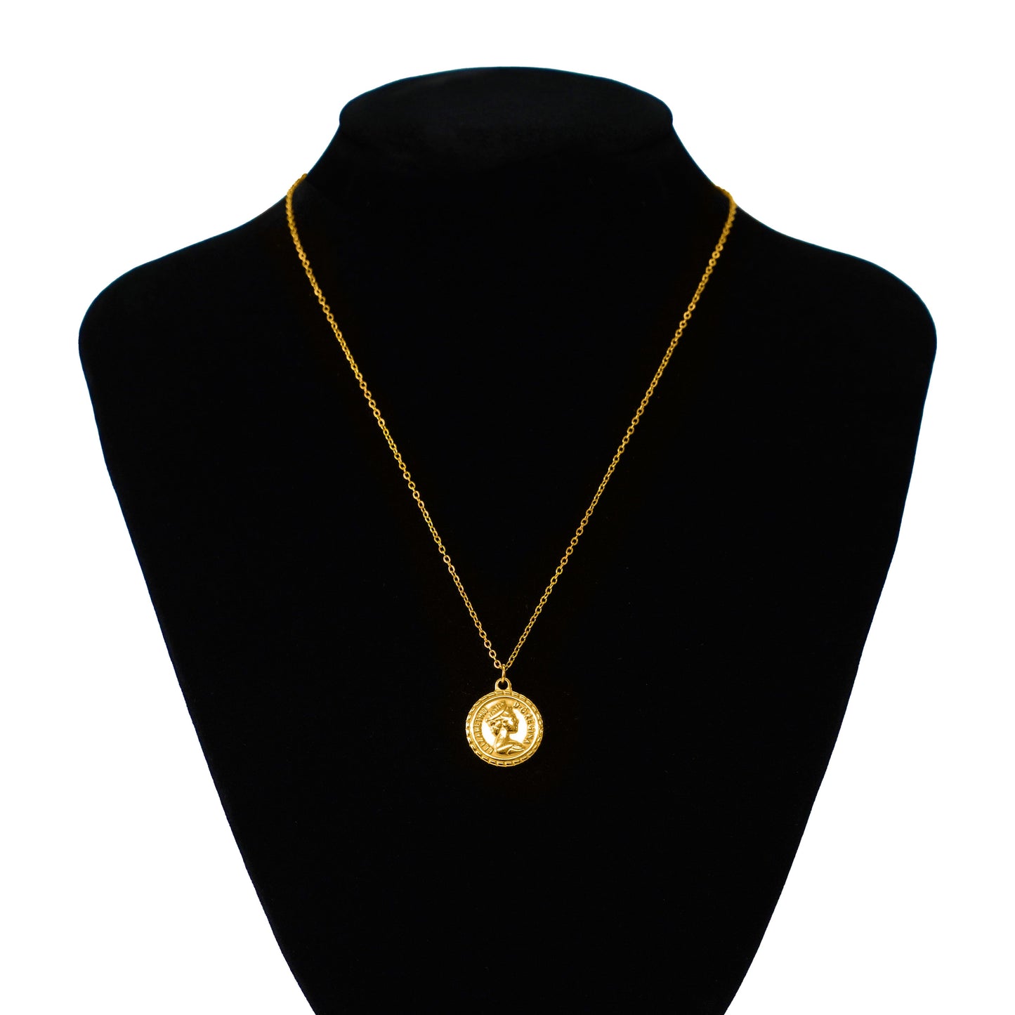 Queen coin necklace(cne0061g)
