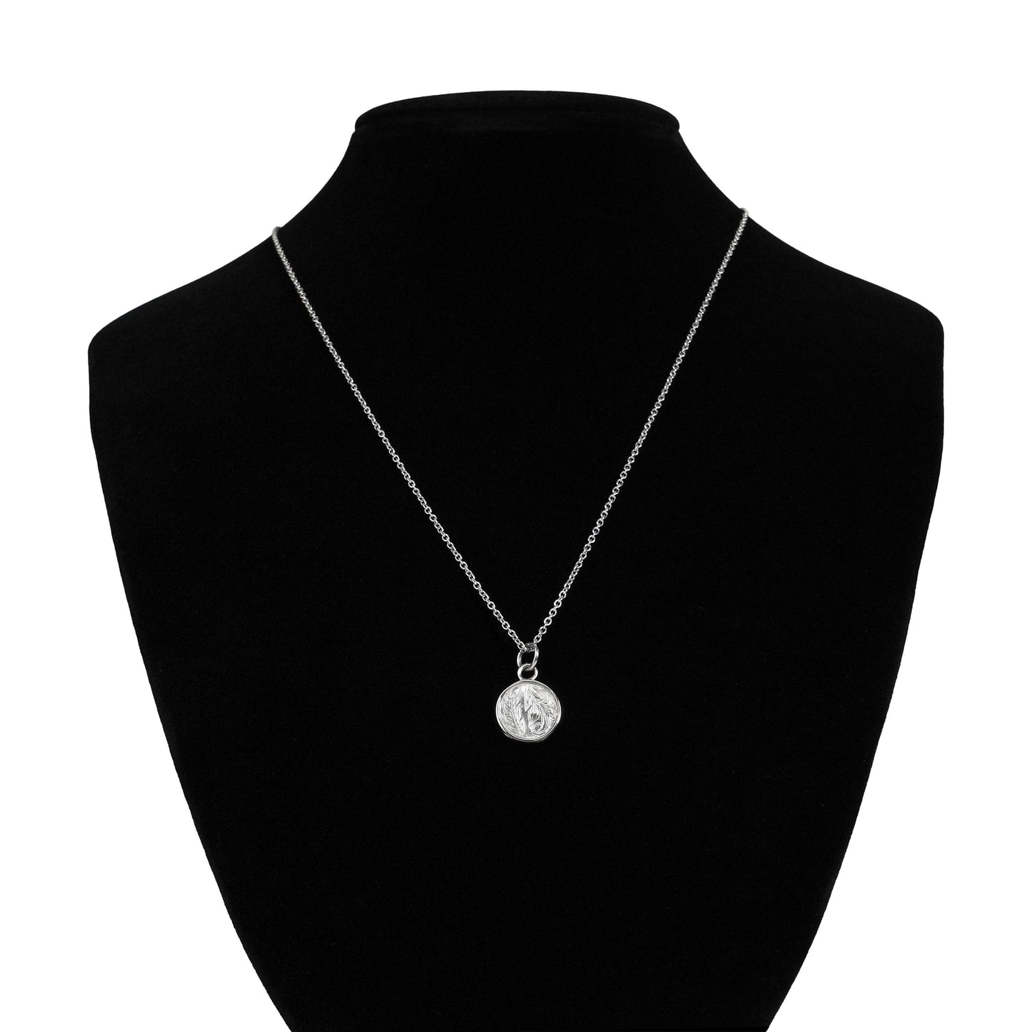 Hawaiian scroll circle necklace(Hne0012s)