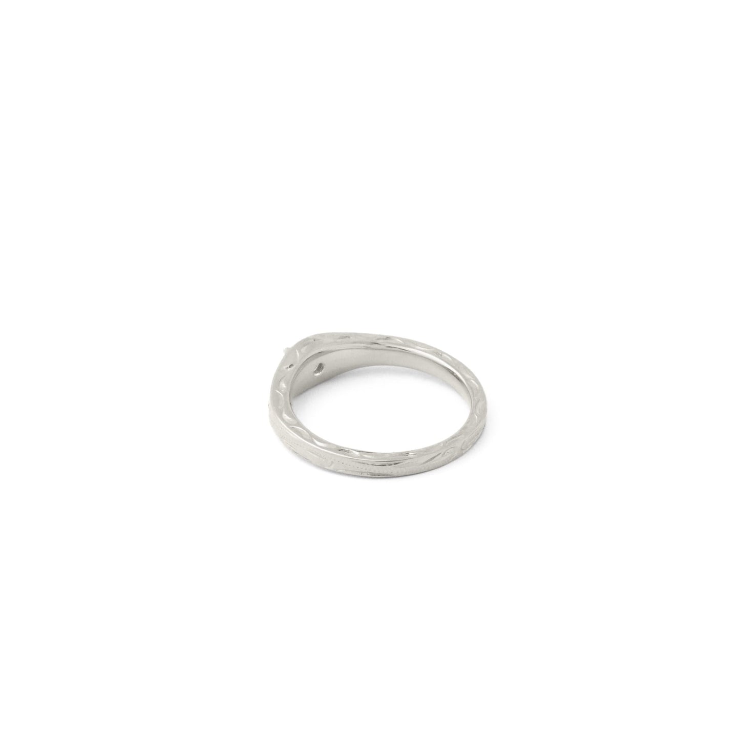 Hawaiian scroll zirconia ring(Hri0002s)