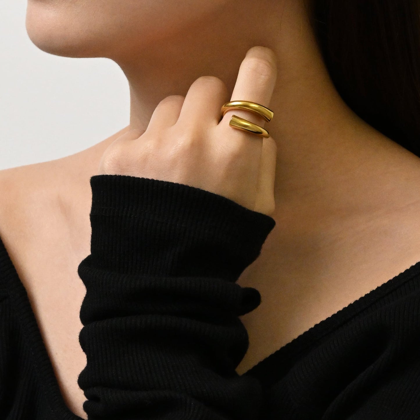 Big narrow open ring(cri0106g)