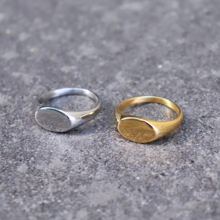 Slim circle signet ring(cri0035g)