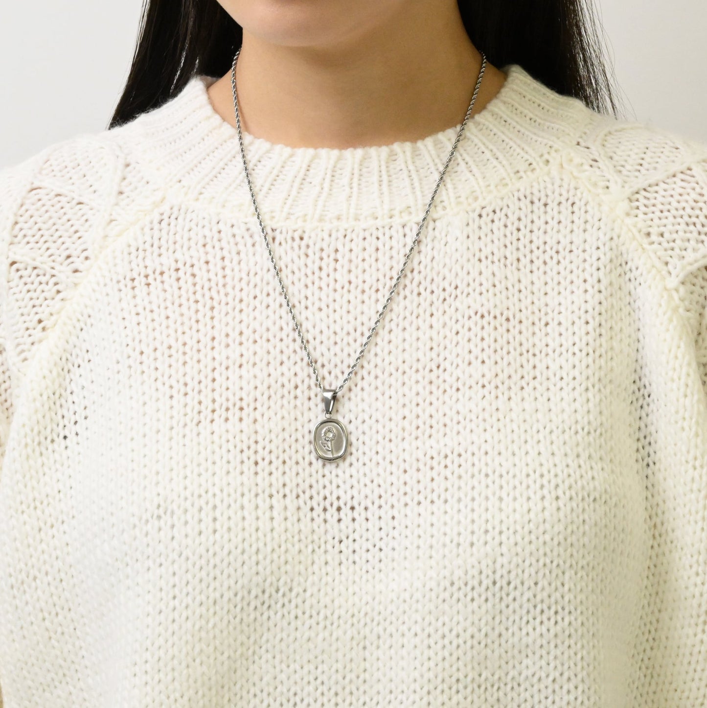 Flower pendant necklace(rne0071s)