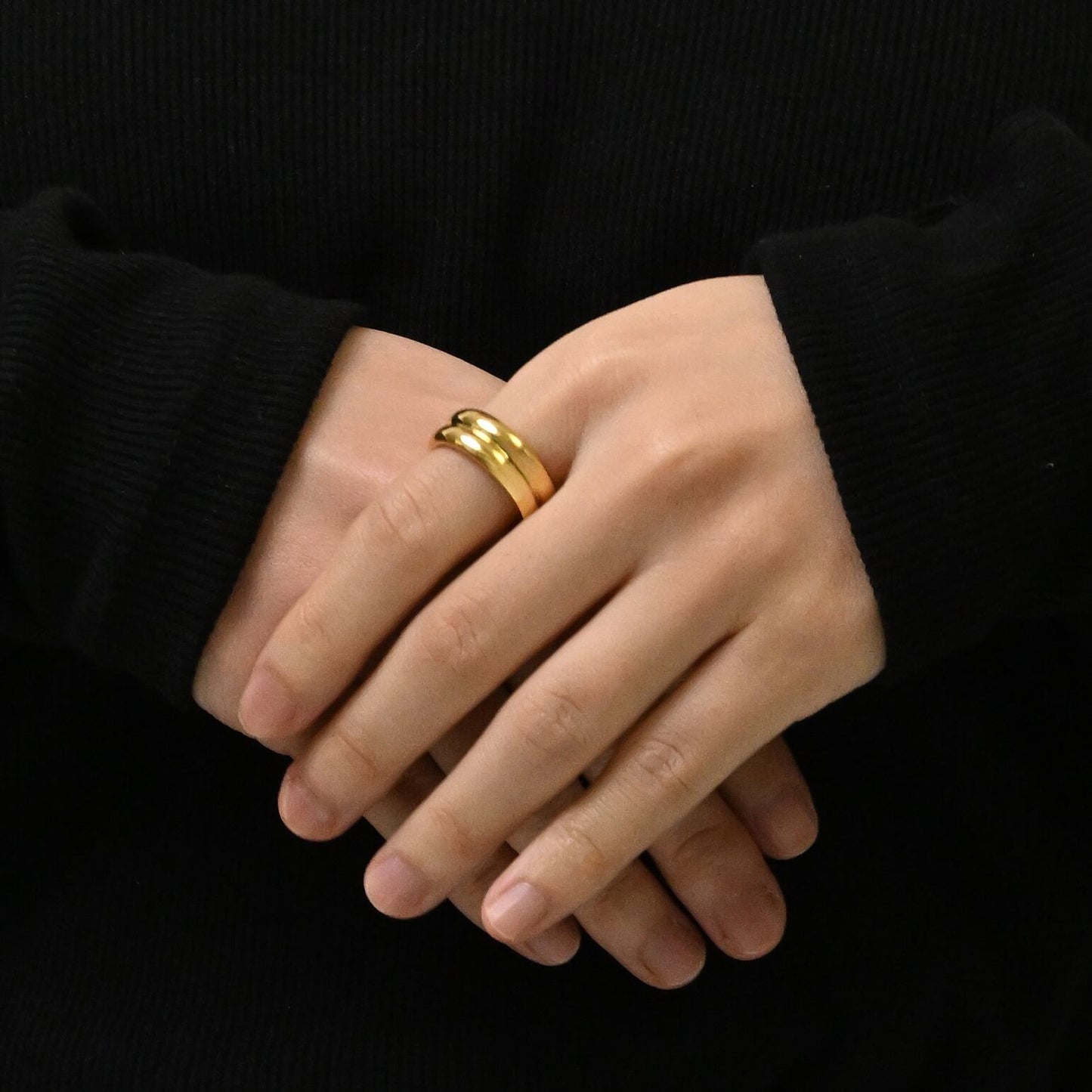 Double big hoop ring(rri0079g)