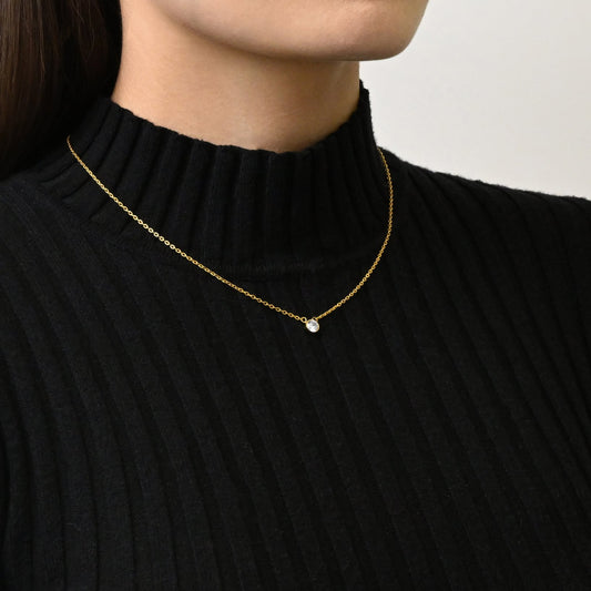 Single zirconia necklace(rne0105g)