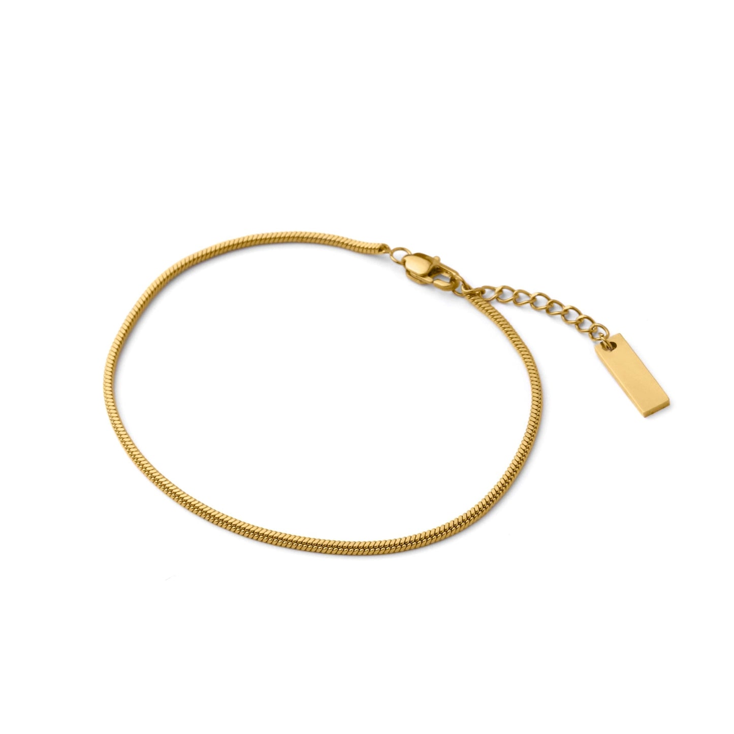 Round snake chain anklet(can0007g)
