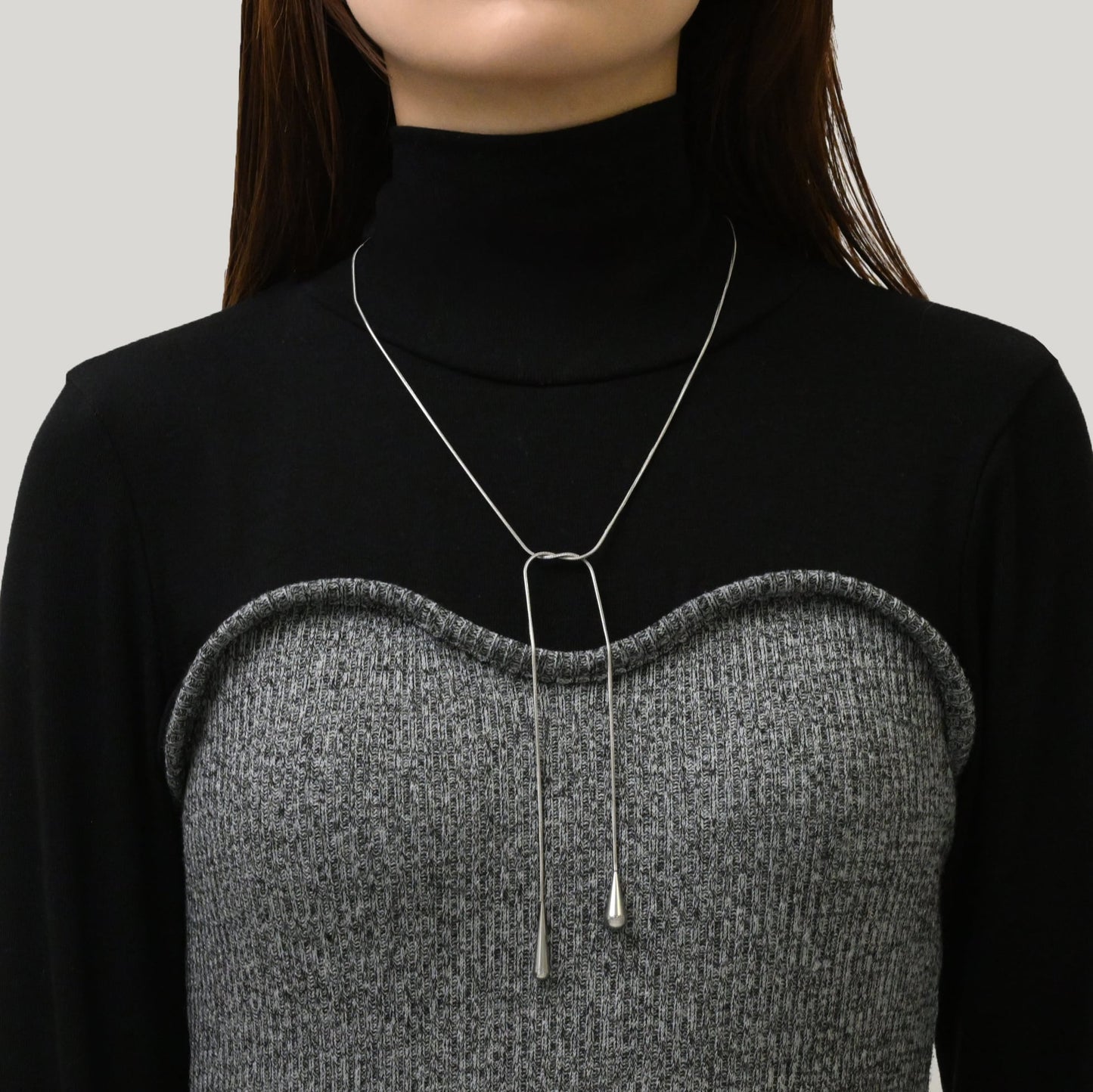 Drop long snake necklace(rne0087s)