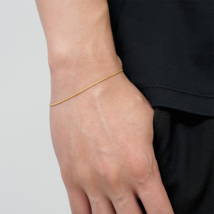 Round snake slim chain bracelet(cbr0030g)