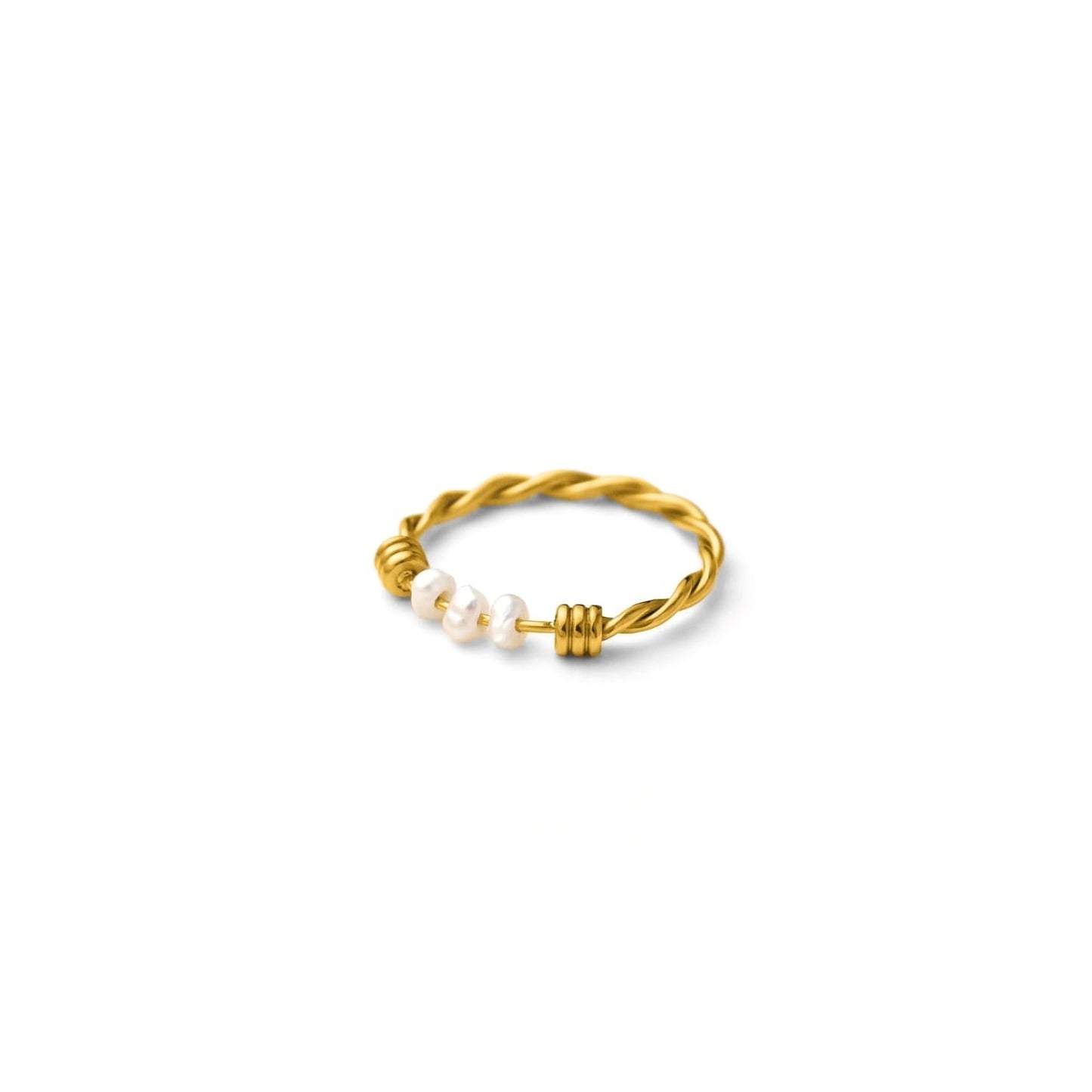Triple pearl twist ring(rri0055g)