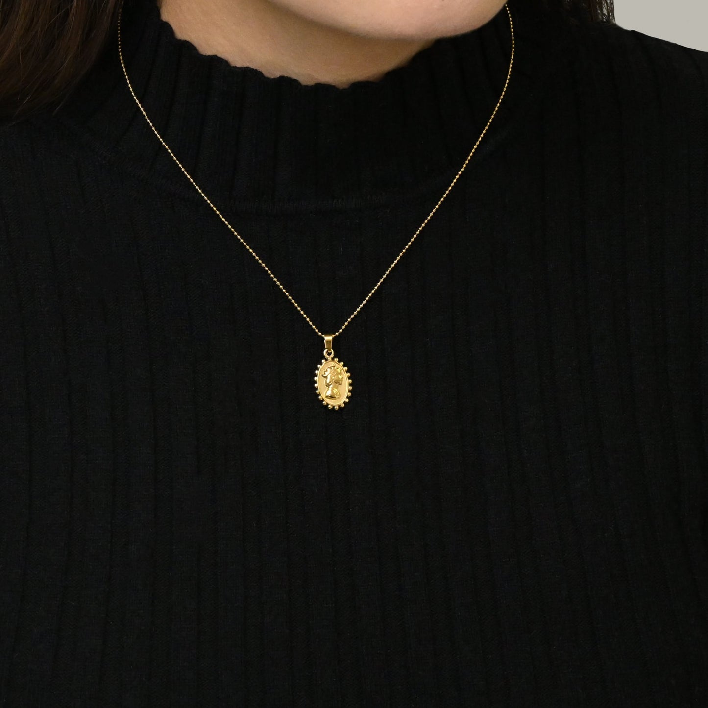 Queen ball necklace(rne0095g)