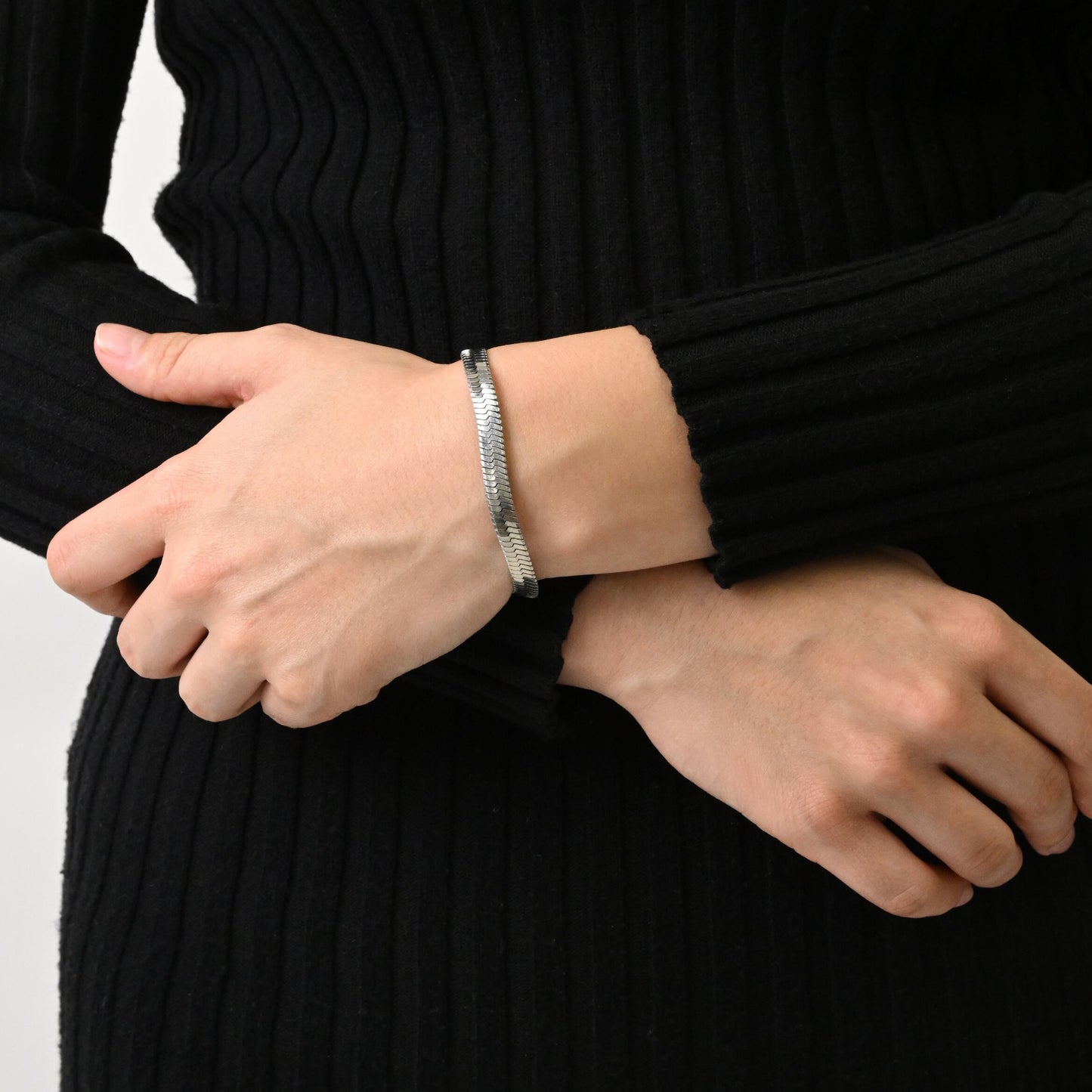 Flat snake chain bracelet(rbr0010s)