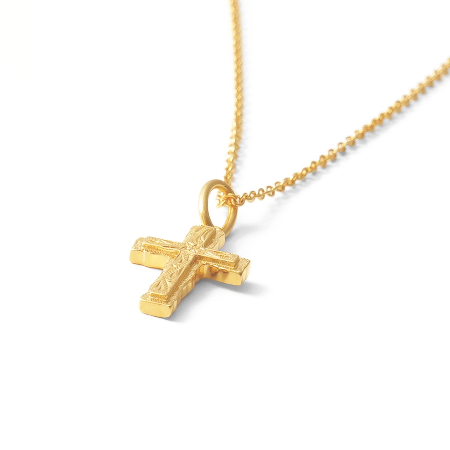 Hawaiian scroll cross necklace(Hne0009g)