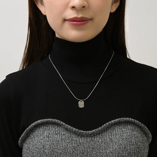 Message plate necklace(rne0028s)