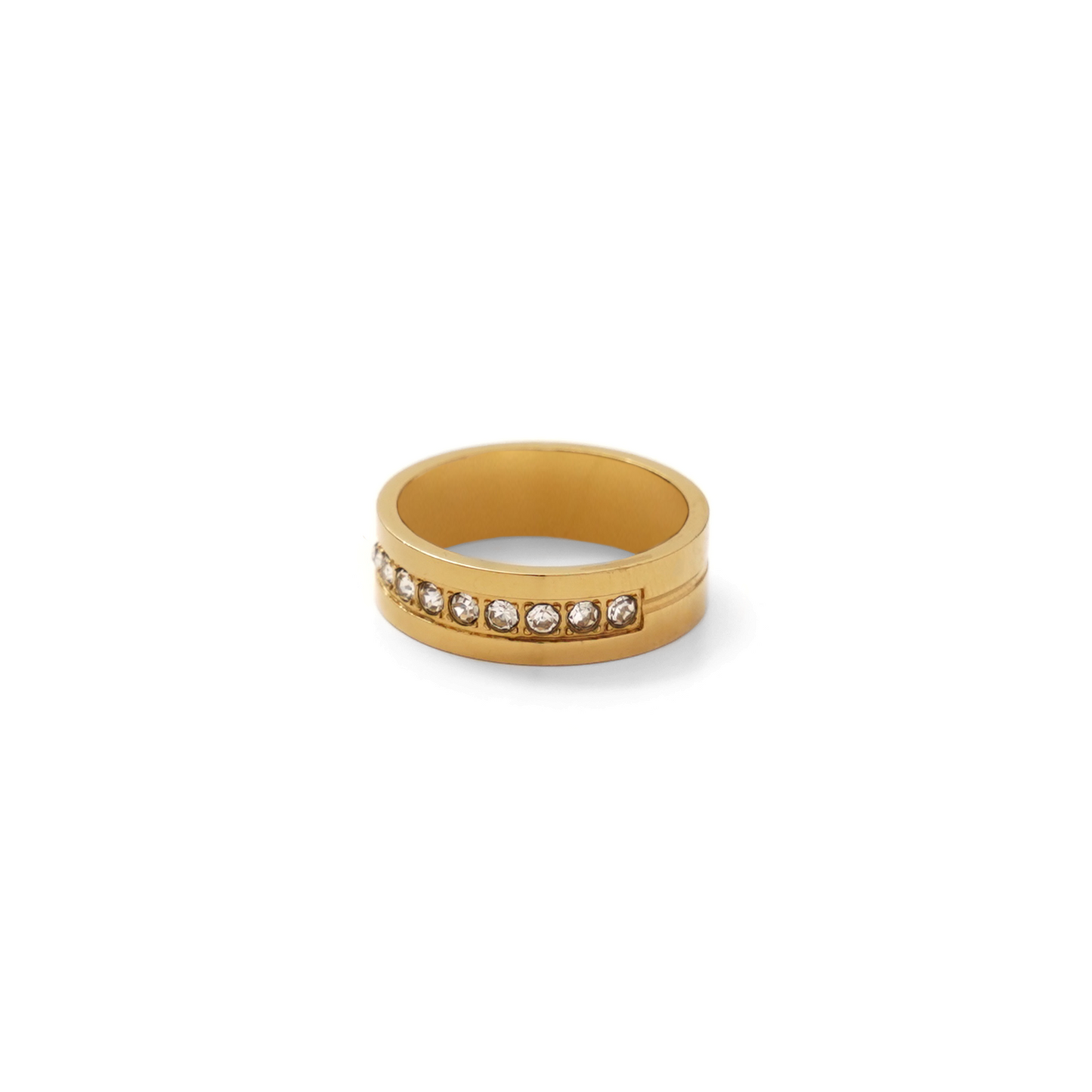 Cz half eternity ring (rri0112g)