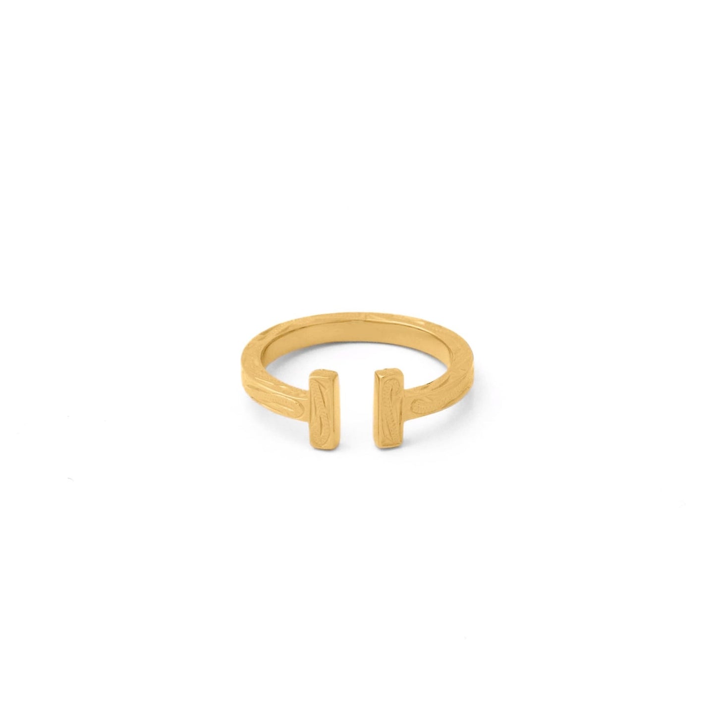 Hawaiian scroll T-shape ring(Hri0011g)