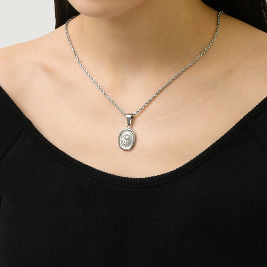 Flower pendant necklace(rne0071s)