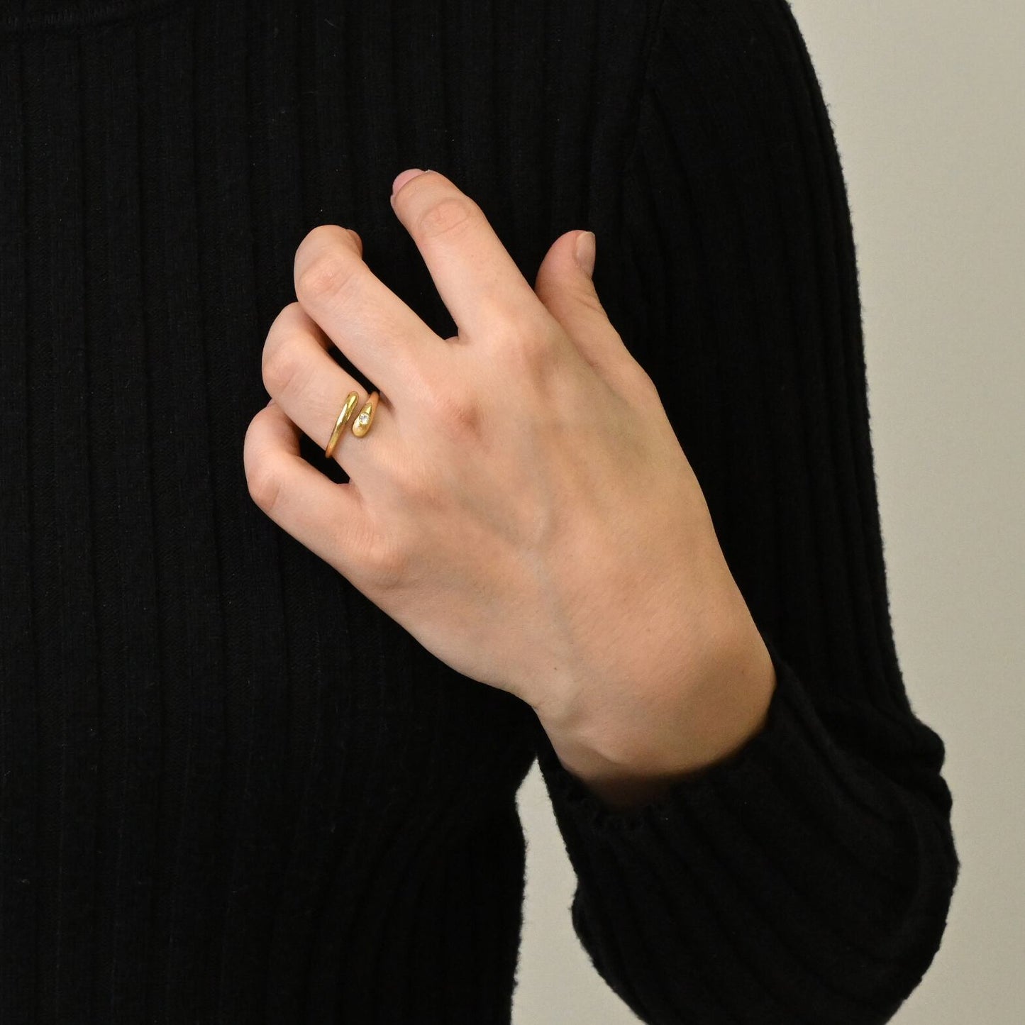 Drop cz open ring(rri0045g)