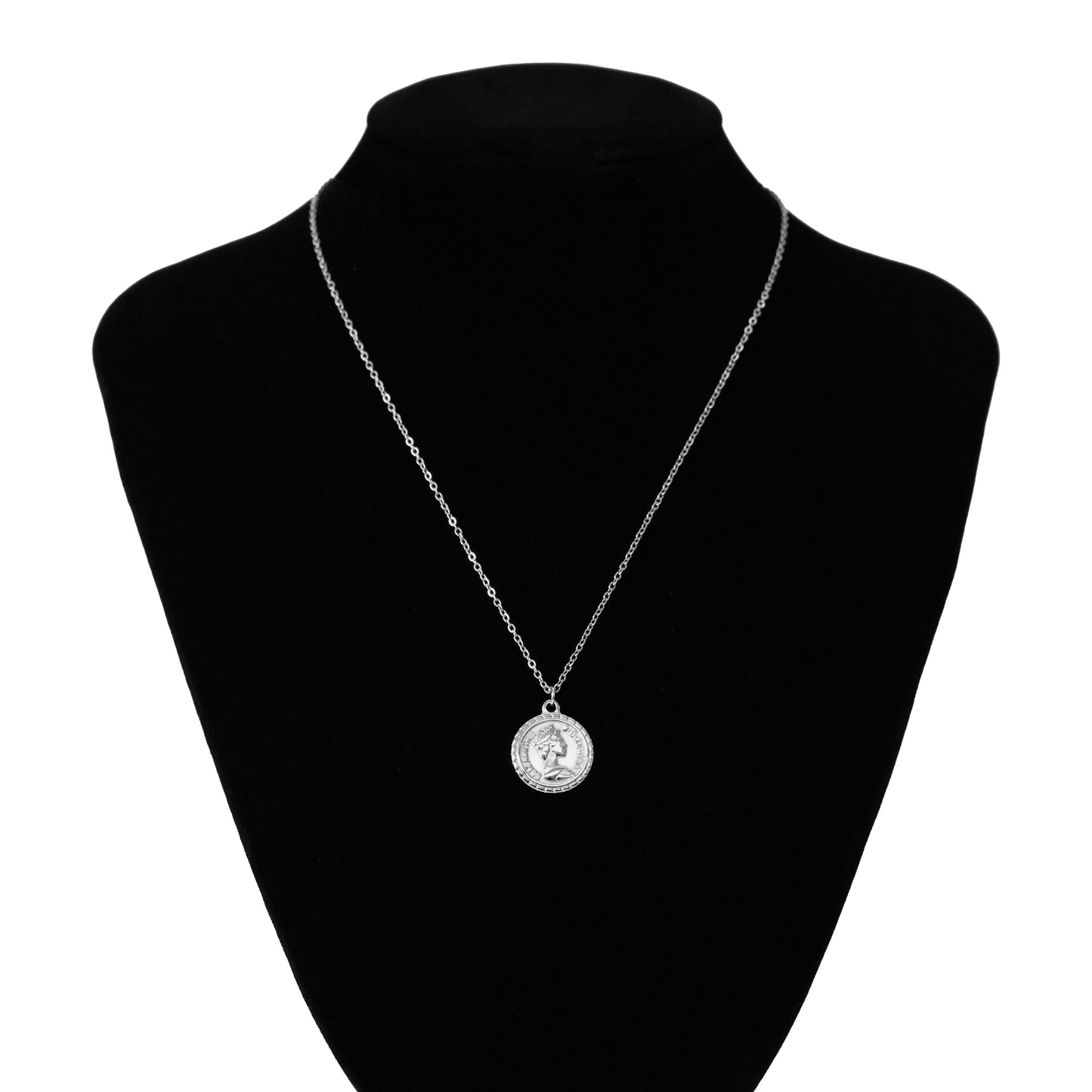 Queen coin necklace(cne0062s)