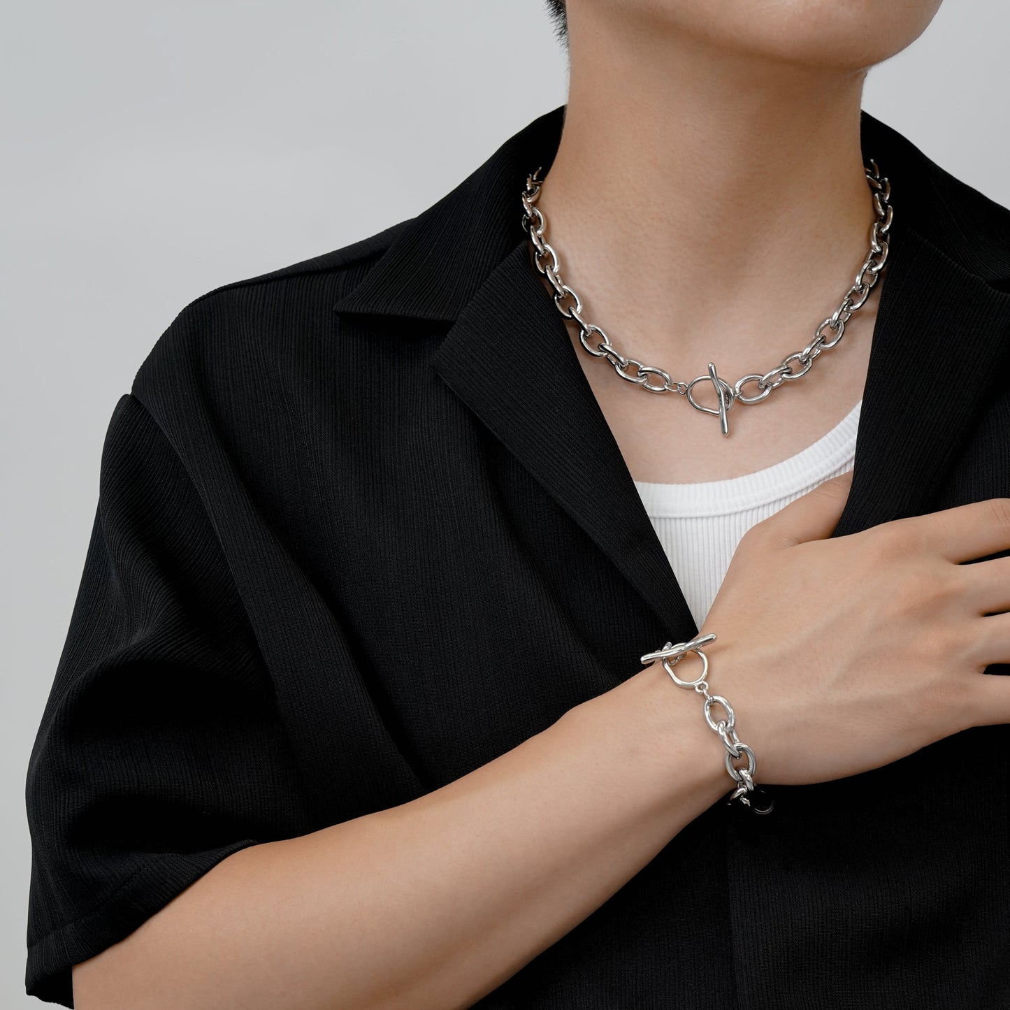 Unique cable chain bracelet(cbr0032s)