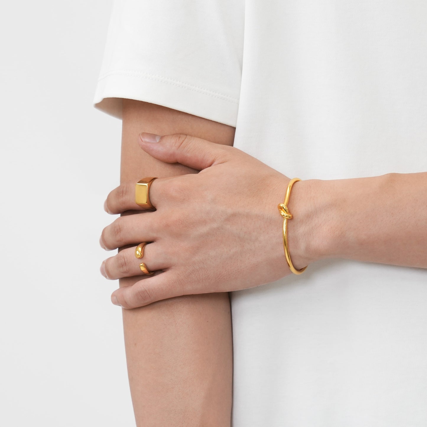 Slim square signet ring(cri0039g)